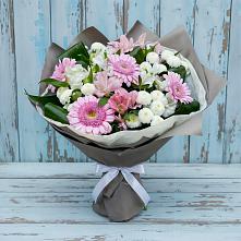 Букет цветов из:  Герберы, Альстромерии и Хризантемы в Шаблыкино