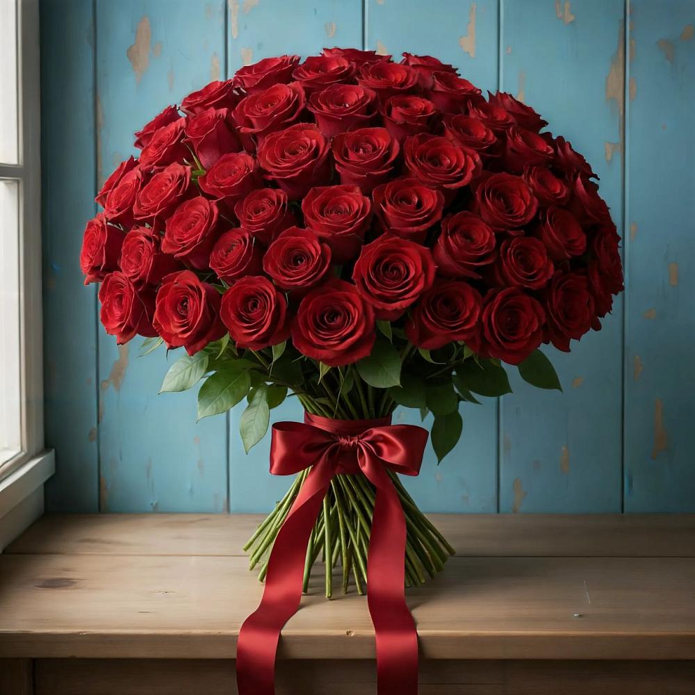 Букет Красные розы Блэк Меджик в Шаблыкино