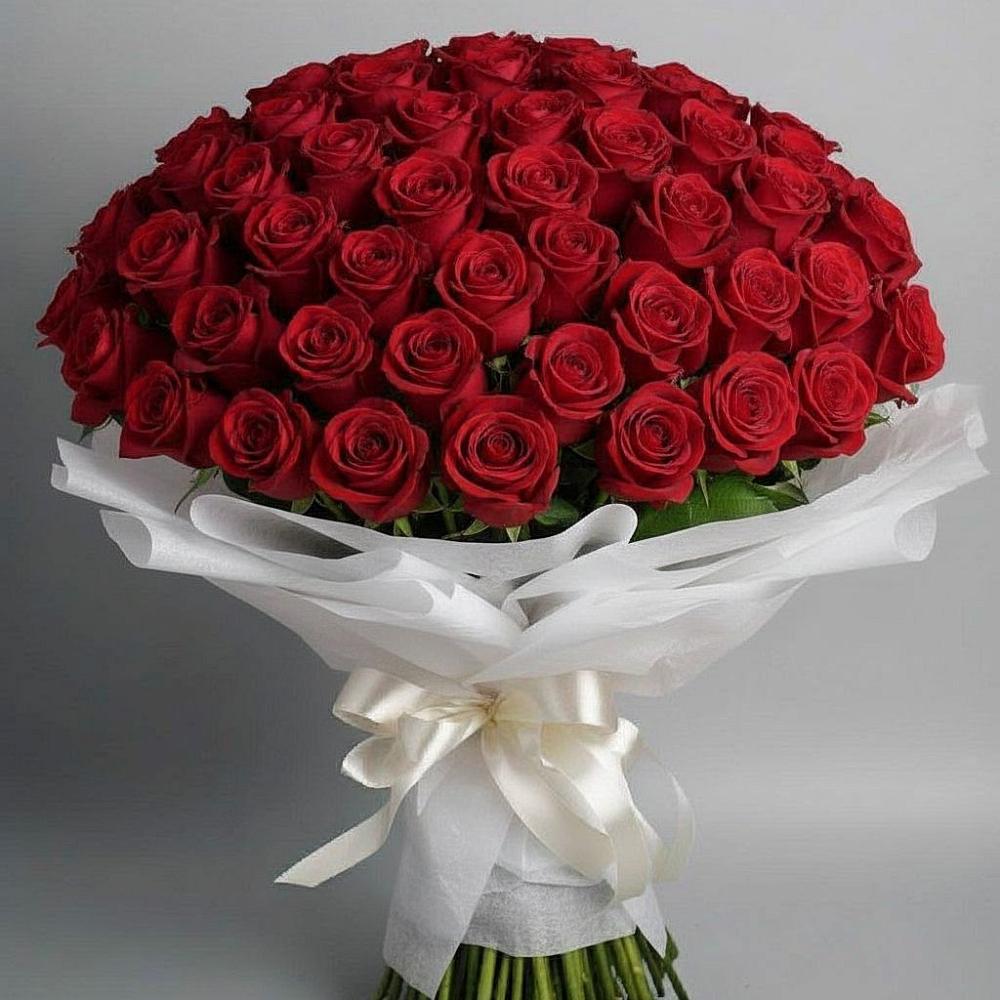 Букет 101 Красная роза Блэк Мэджик в Шаблыкино