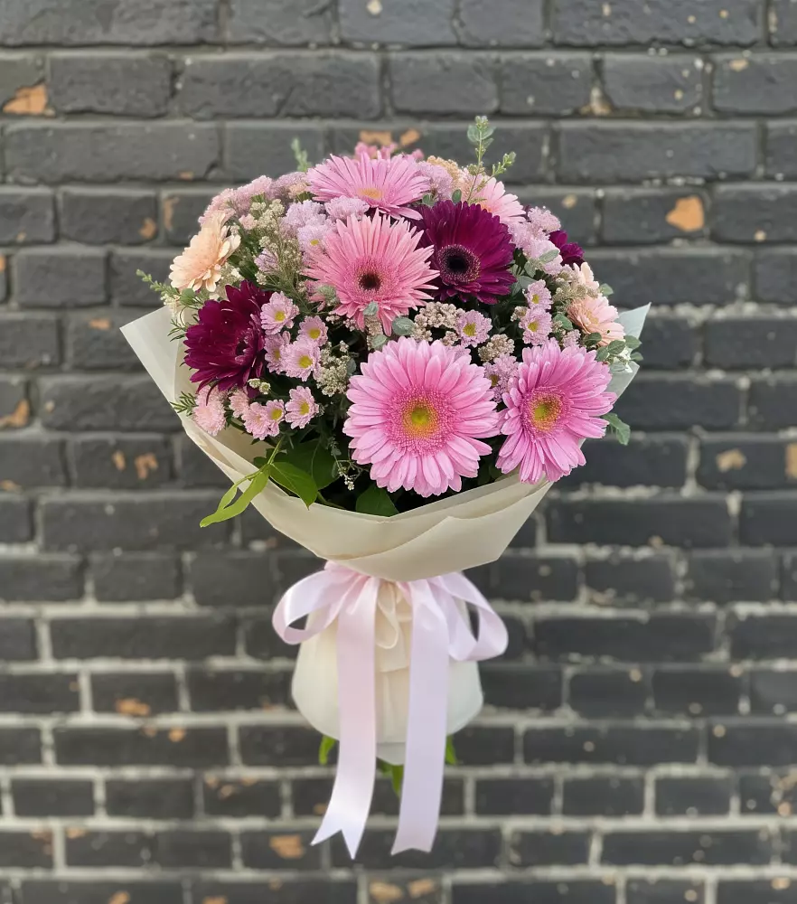Букет цветов из: Герберы и Хризантемы в Шаблыкино