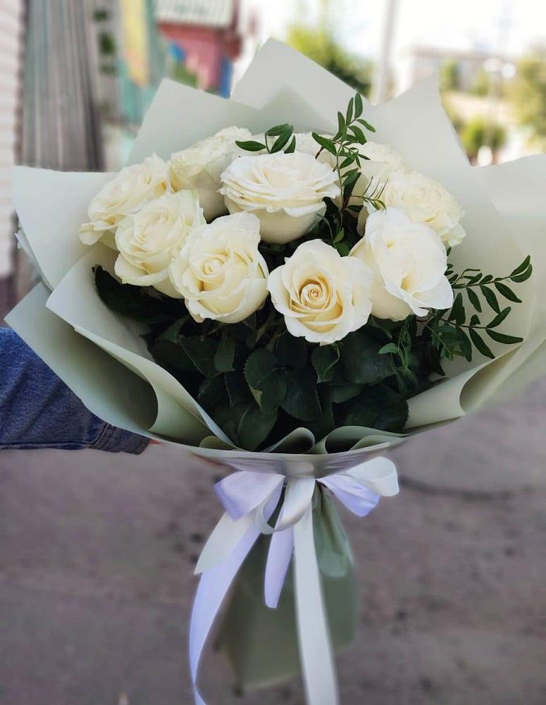 Букет Белые розы Проуд в Шаблыкино