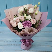 Букет цветов из:  Розы и Лизиантусы #REPLACE_PRED# Шаблыкино