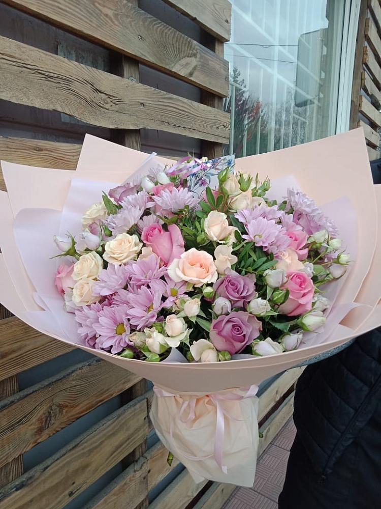 Букет цветов из: Розы и Хризантемы в Шаблыкино