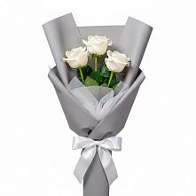 Букет 3 белые розы #REPLACE_PRED# Шаблыкино