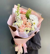 Букет цветов из:  Хризантемы и Розы в Шаблыкино
