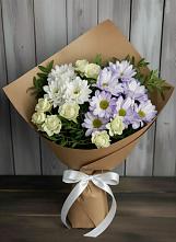 Букет цветов из:  Хризантемы и Розы #REPLACE_PRED# Шаблыкино