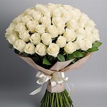 Букет 101 беля роза Белоснежка в Шаблыкино