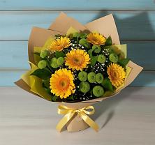 Букет цветов из:  Герберы и Хризантемы в Шаблыкино