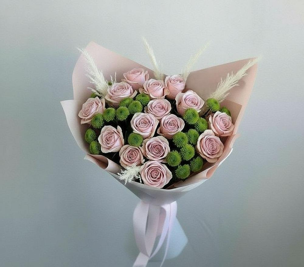 Букет цветов из: Розы и Хризантемы в Шаблыкино