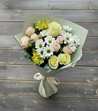 Букет цветов из:  Альстромерии, Розы и Хризантемы в Шаблыкино