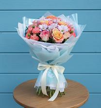 Букет цветов из:  Хризантемы и Розы #REPLACE_PRED# Шаблыкино