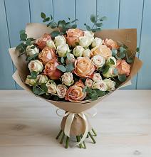 Букет цветов из:  Альстромерии и Розы в Шаблыкино